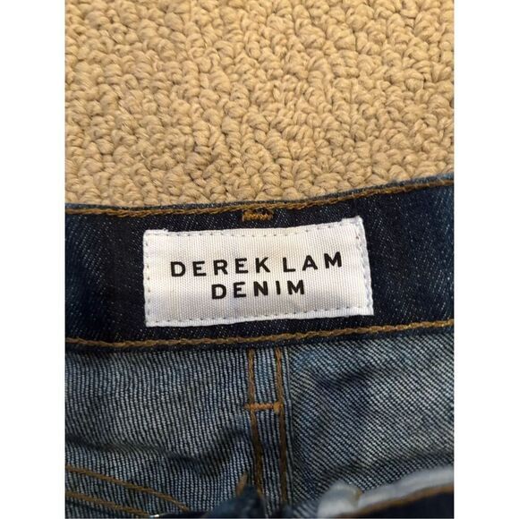 Derek Lam Drew High Rise Denim Cut-Off Shorts Size 25 - Picture 2 of 5